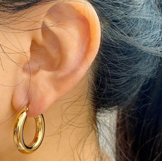 Women's Glossy Hoop Earrings
