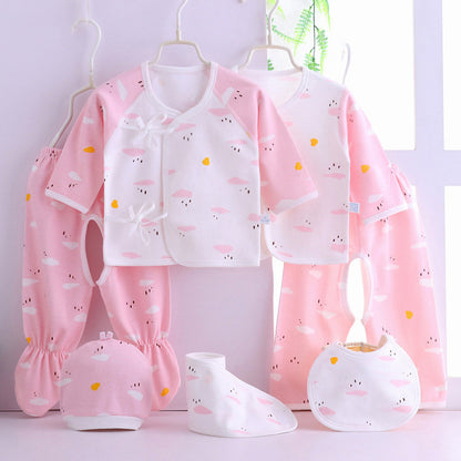 Newborn Baby Gift Set with 7 Cotton Clothing Items