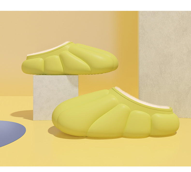 Couple Pumpkin Cotton Slippers – Matching Indoor House Shoes for Two