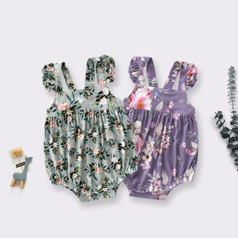 Baby Floral One-Piece Summer Outfit
