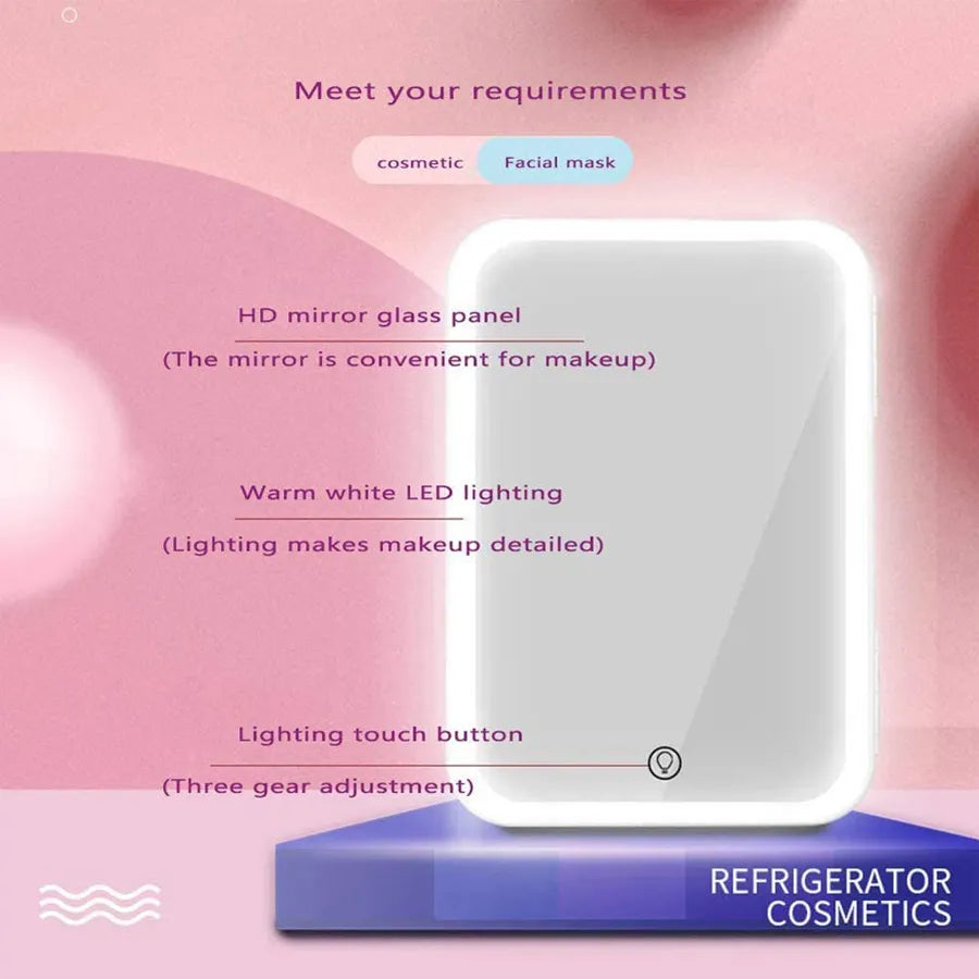 Mini Réfrigérateur Portable de Maquillage – Réfrigérateur pour Soins de la Peau et Cosmétiques