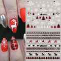 3D Christmas Nail Art Stickers, 6 Sheets