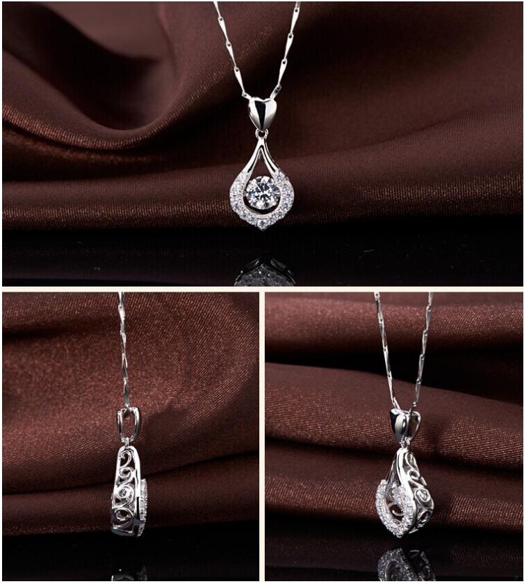 Sterling Silver Waterdrop Pendant Necklace