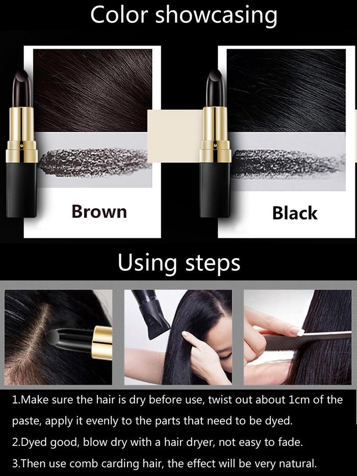 Lai Mei 3.8g Hair Dye Stick for Quick Grey Coverage