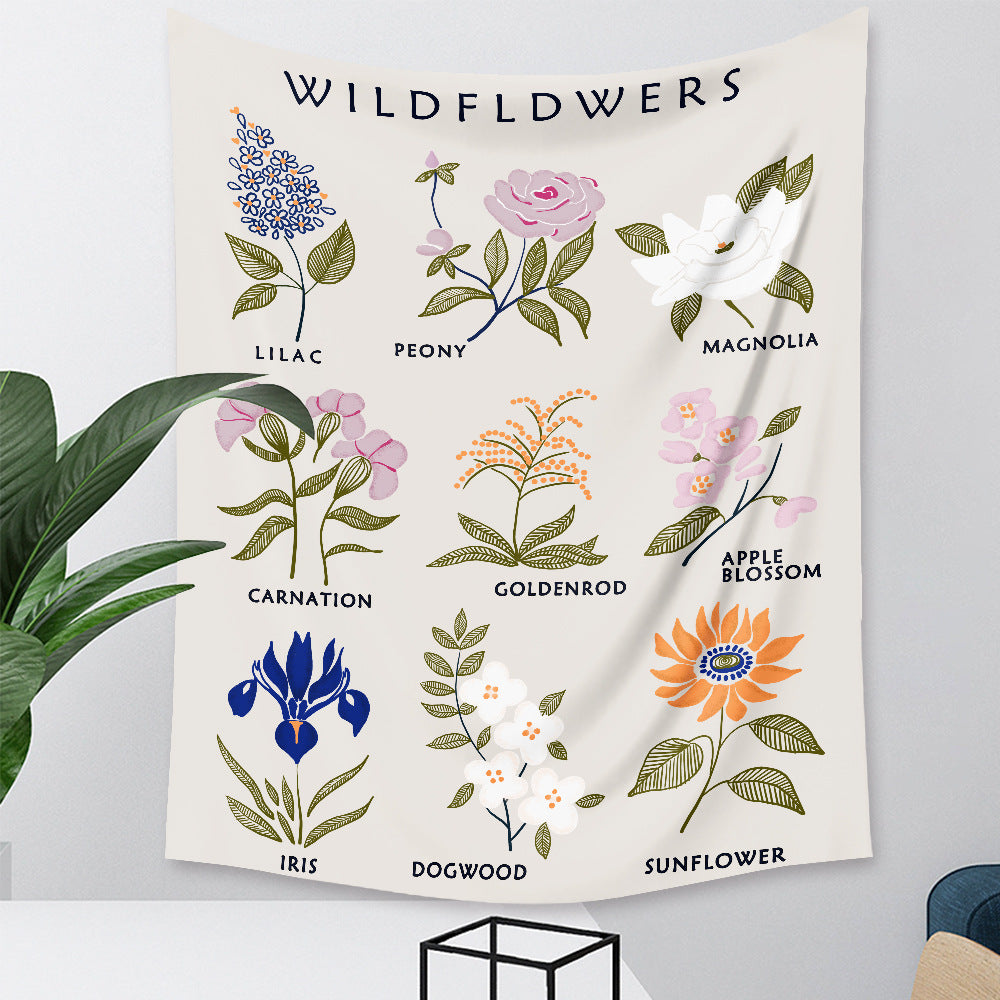 Benutzerdefinierter Blumenteppich als Wanddekoration