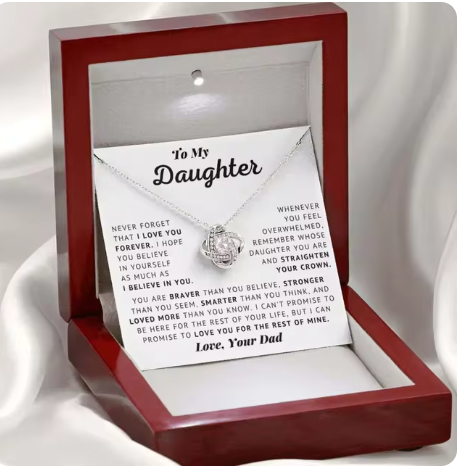 To My Daughter Pendant Necklace