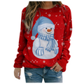 Women's Christmas Print Pullover Top