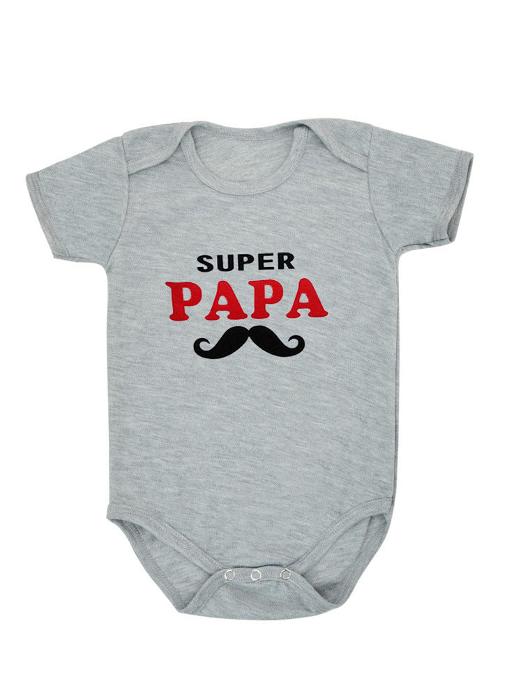Super Mama & Super Papa Cotton Baby Romper