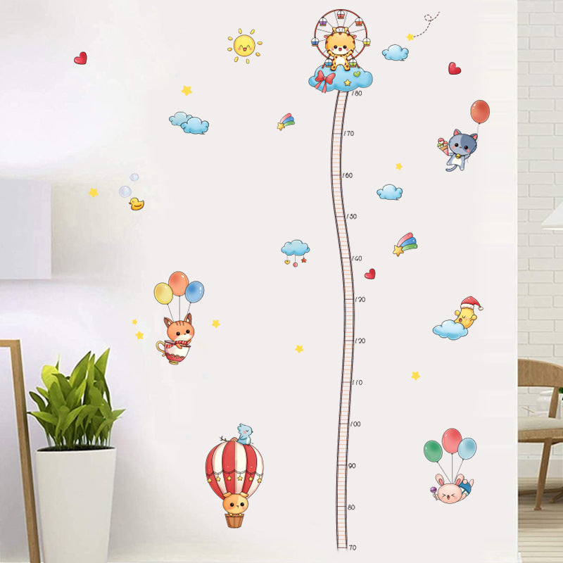 Tier-Größenmessaufkleber für Kinderzimmer