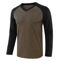 T-shirt homme raglan manches longues contrastantes