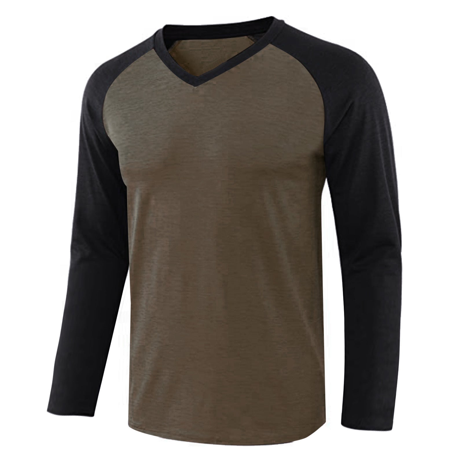 T-shirt homme raglan manches longues contrastantes