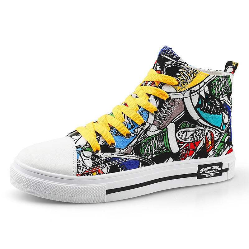 High-Top Canvas Trainers