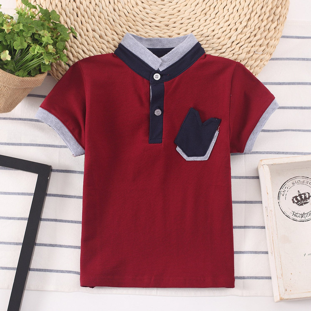 Boys’ Short-Sleeve Collared Shirt