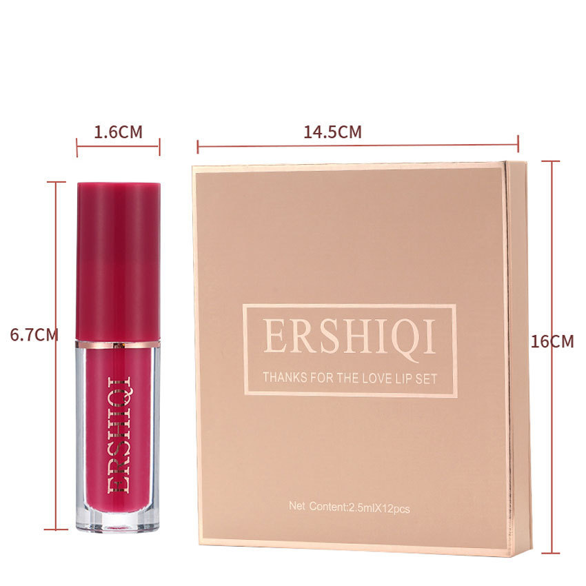12-Piece Moisturising Velvet Matte Lipstick Gift Box