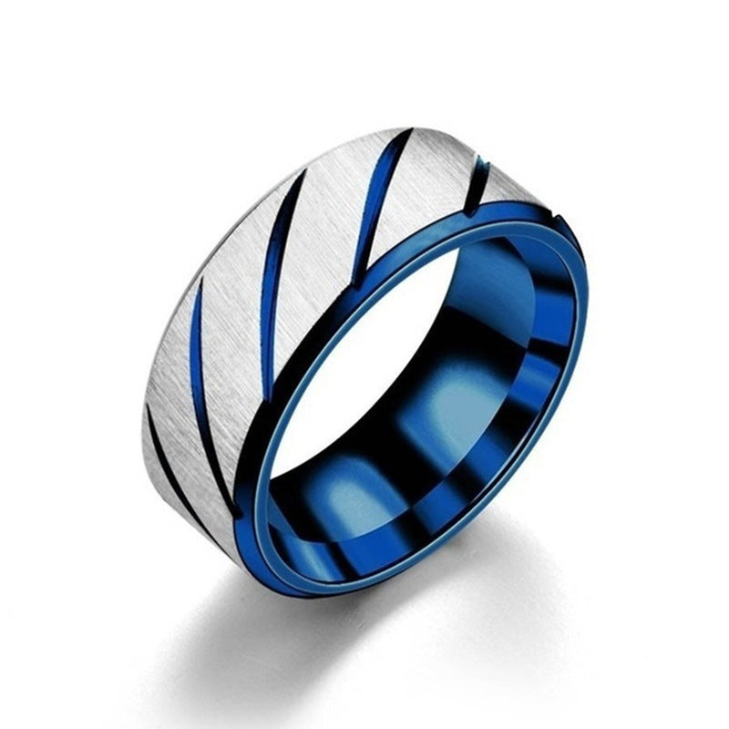 Double Bevel Stainless Steel Ring for Men and Women