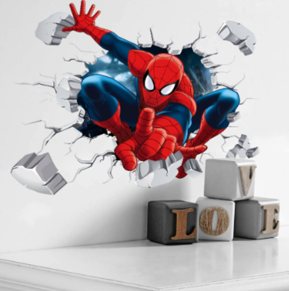 3D-Superhelden-Wandtattoo für die Kinderzimmerdekoration