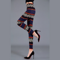 Women's Printed Stretch Leggings, One Size