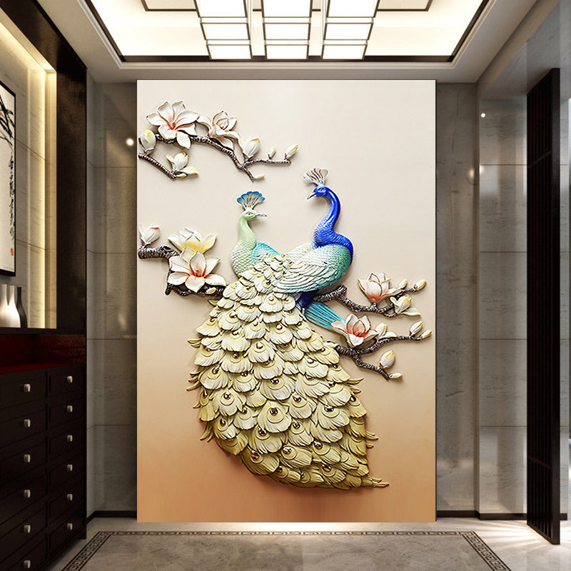 5D Diamond Painting Pfau für Wohnzimmer-Dekoration