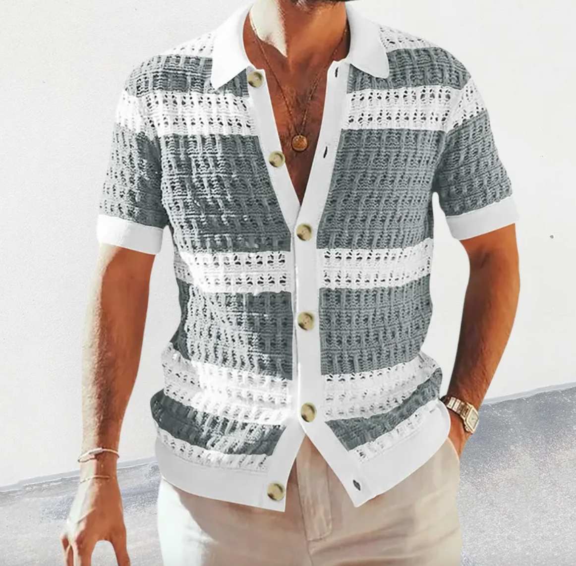 Men's Summer Collar Shirt – Smart Casual Button-Up in Multiple Colours | M–2XL
