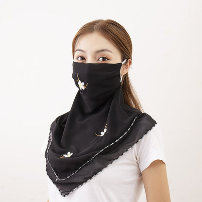 Women's UV Protection Chiffon Face Mask