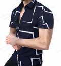 Herren 3D-Druck Hemd | Top mit gewagtem Grafikdesign und kurzen Ärmeln