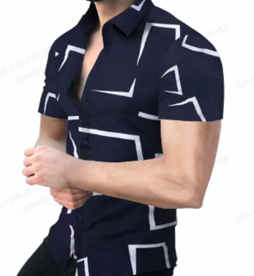 Men's 3D Print Shirt | Bold Graphic Short Sleeve Top