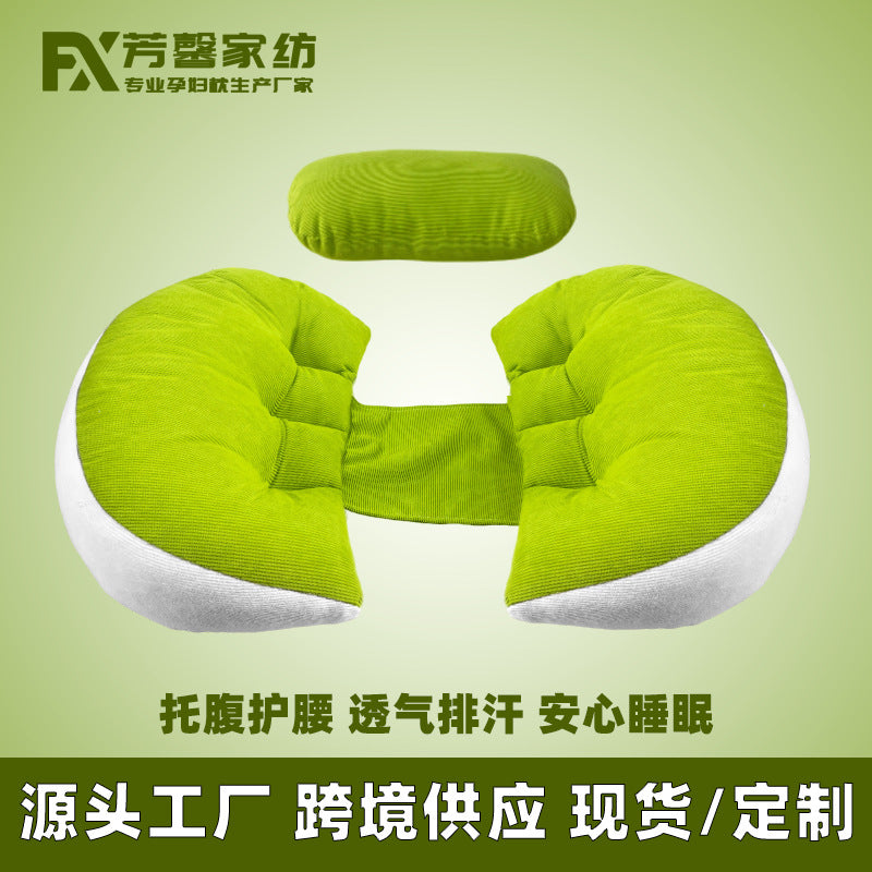 U-Shaped Pregnancy Pillow with Support Cushion