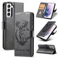 Deer-Print Leather Phone Case