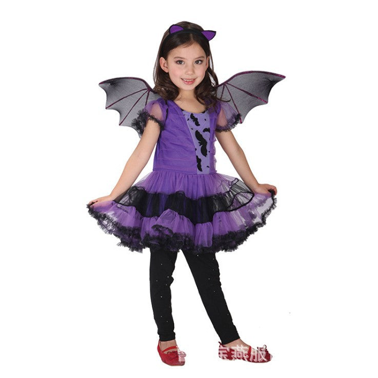 Children's Purple Halloween Costume Dress