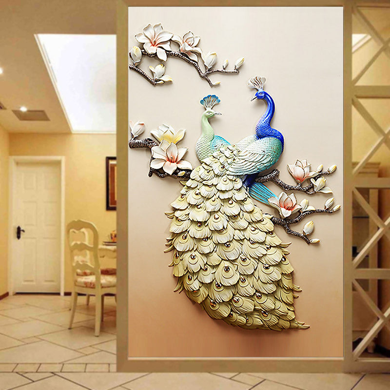 5D Diamond Painting Pfau für Wohnzimmer-Dekoration
