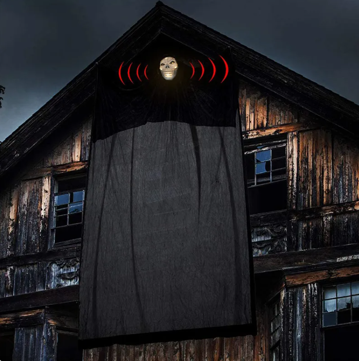 Voice-Activated LED Hanging Skull Ghost