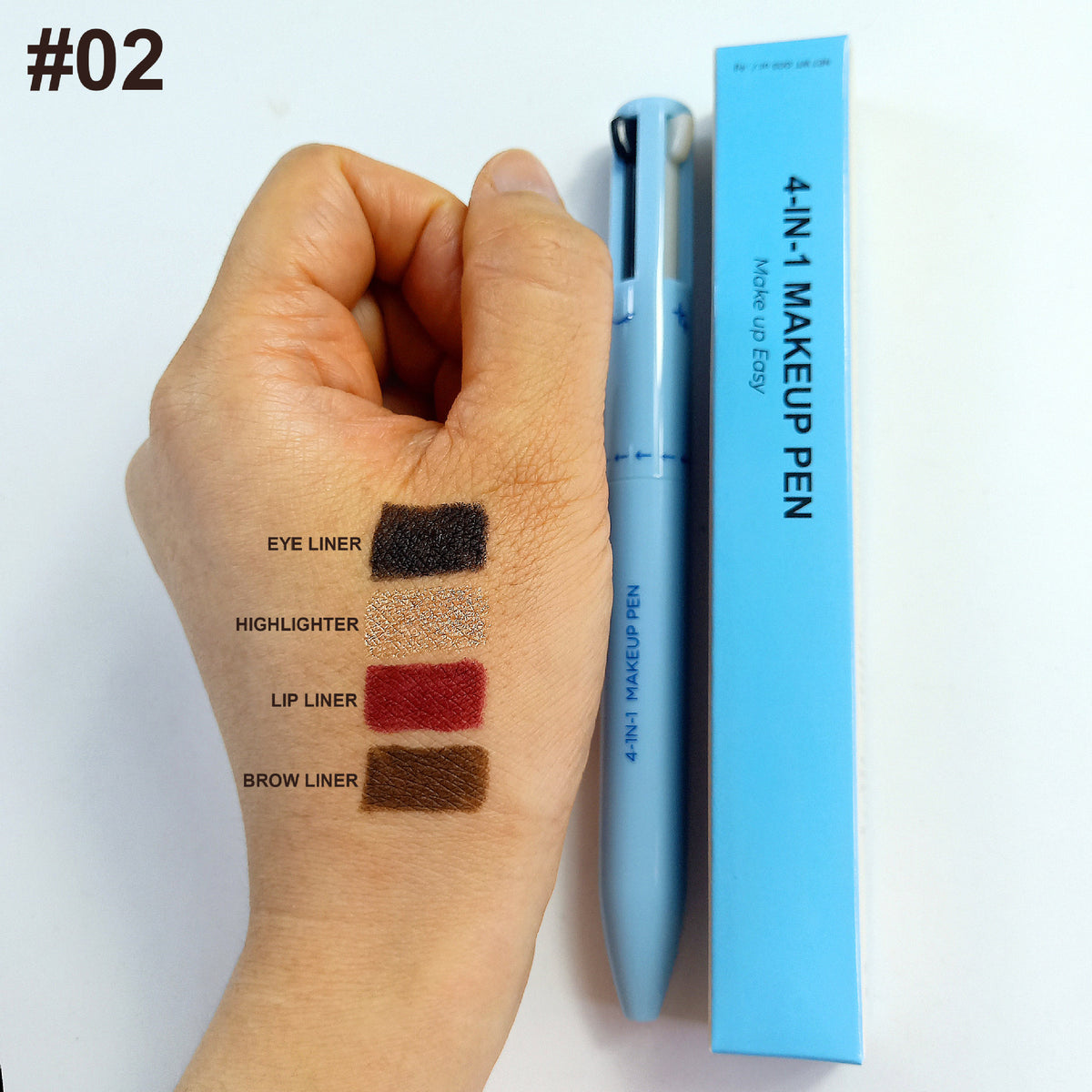 4-in-1 Makeup Pen – Lip Liner, Highlighter, Eyeliner & Brow Pencil