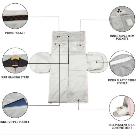 Quilted Polyester Travel Duffel Bag
