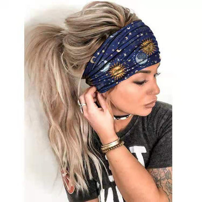 Floral Print Wide Headband – Yoga & Everyday Hair Band