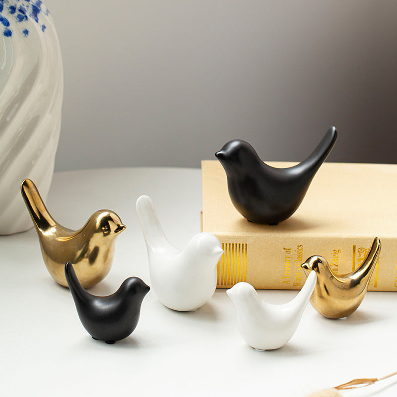 Abstract Ceramic Bird Ornament