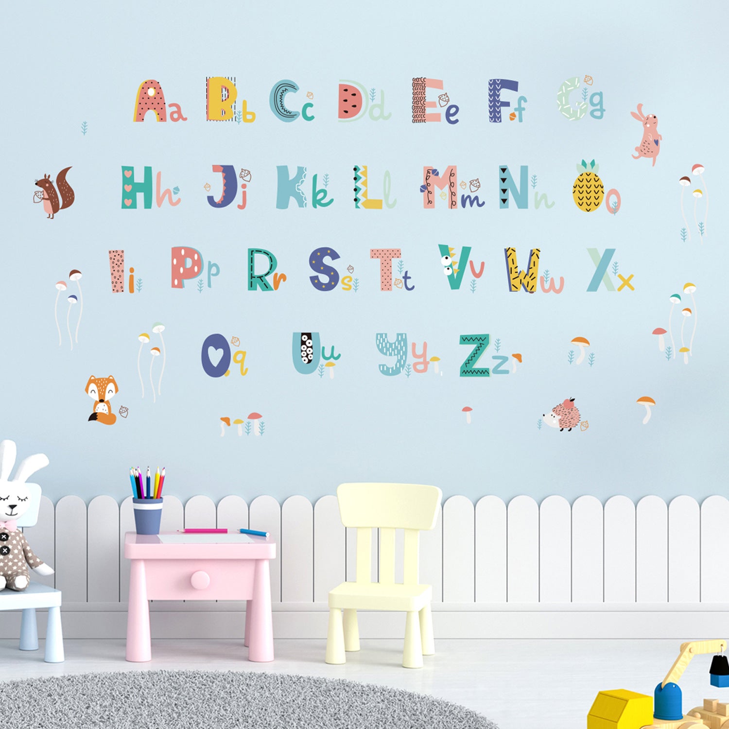 Autocollants Animaux Colorés pour la Décoration de Chambre d'Enfants