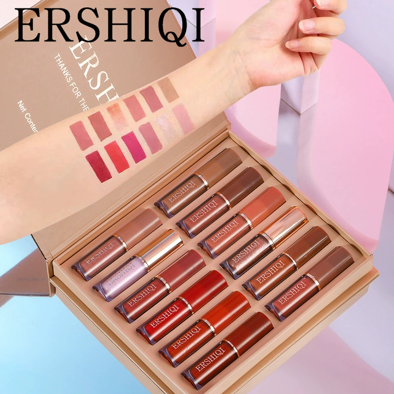 12-Piece Moisturising Velvet Matte Lipstick Gift Box