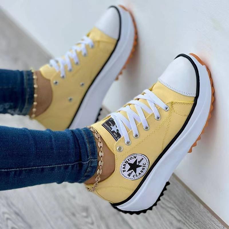 Atmungsaktive High-Top Segeltuchschuhe für Damen – T-Riemen Spitze Zehenpartie Freizeitsneaker