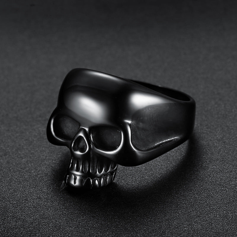 Skull Titanium-Steel Statement Ring