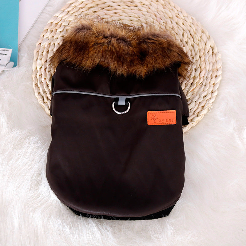 Reflective PU Pet Coat with Collar