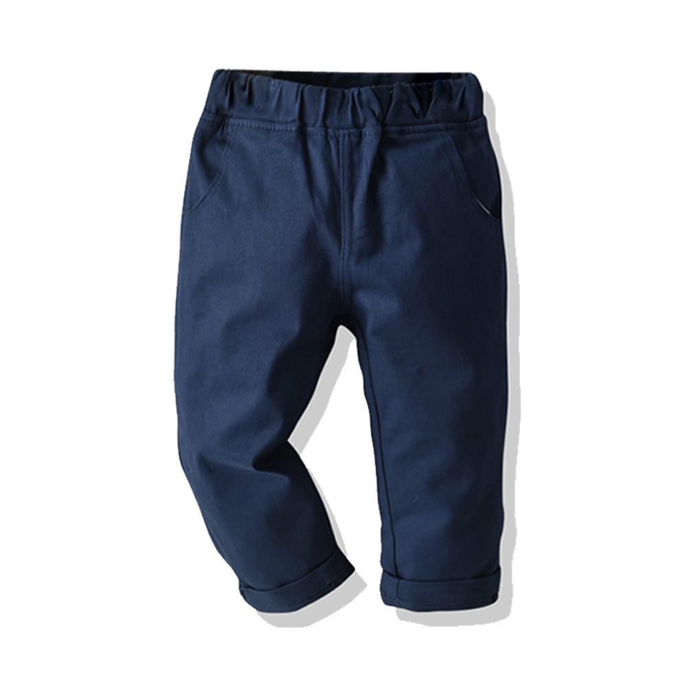 Kids' Cotton Casual School Uniform Trousers