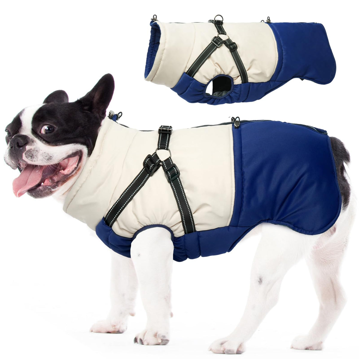 Nanaki Fleece-Lined Dog Coat with Harness