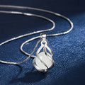White Cat's Eye Stone Pendant