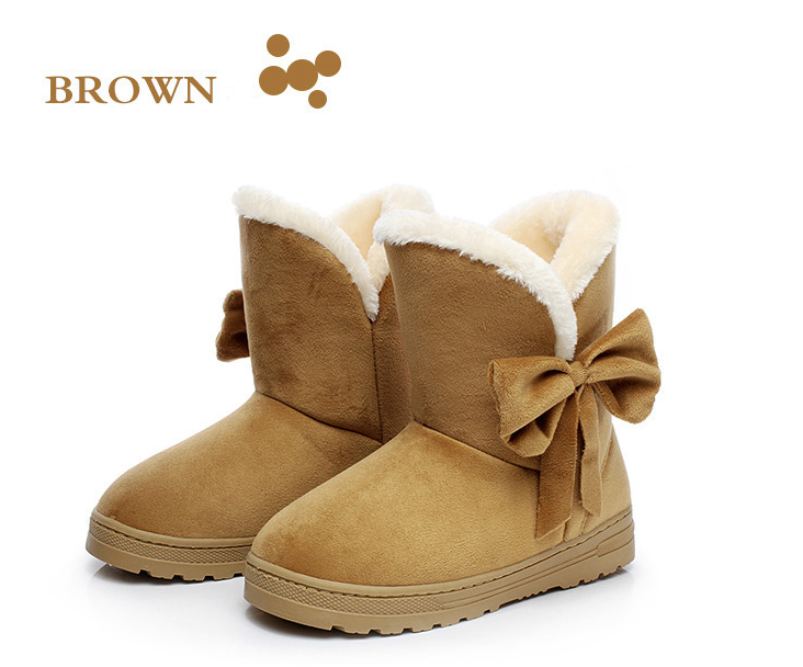 Women's Bow-Detail Snow Boots