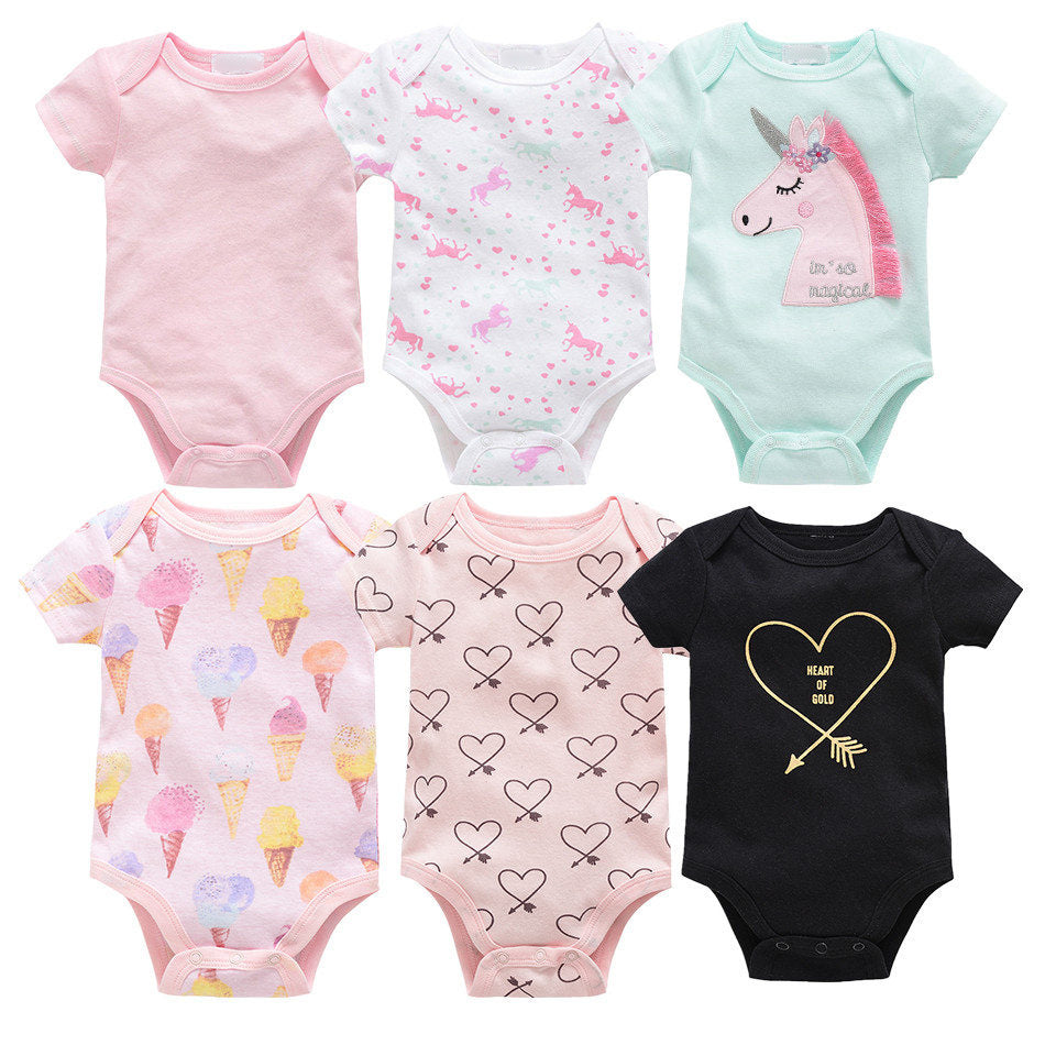 Baby Cotton Six-Piece Summer Outfit Set