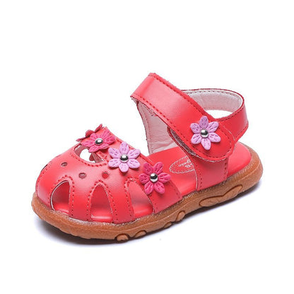 Summer Girls' Flower Princess Baotou Sandals
