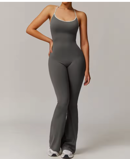 Women's Yoga & Fitness Jumpsuit | Long Pants Sports Bodysuit