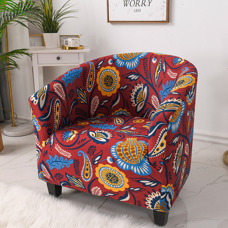 Geometric Stretch Single-Seat Sofa Cover