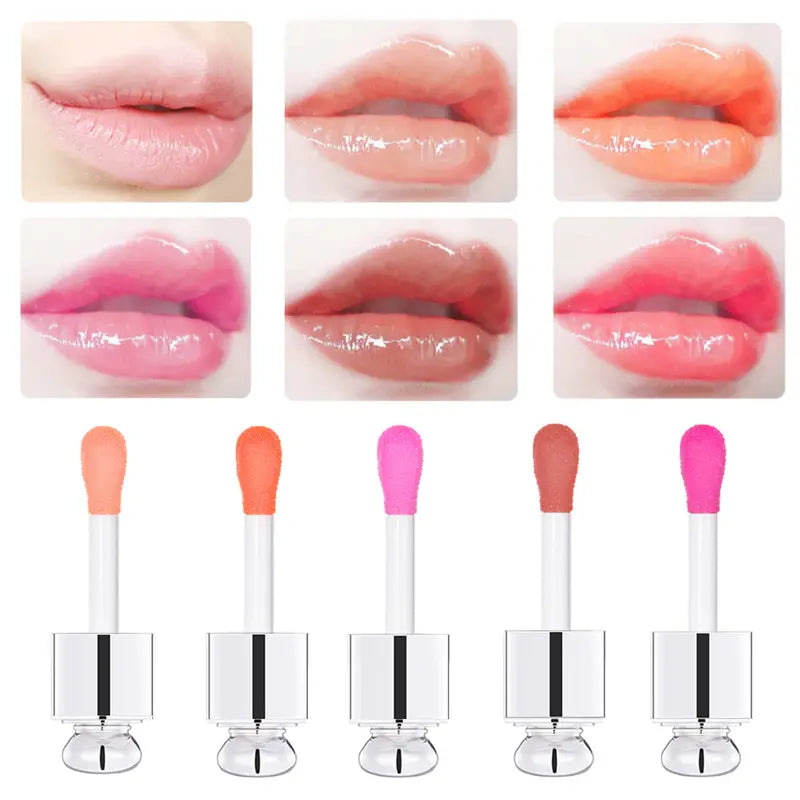 5-Shade Plumping Lip Oil – Hydrating Coconut Oil Lip Gloss