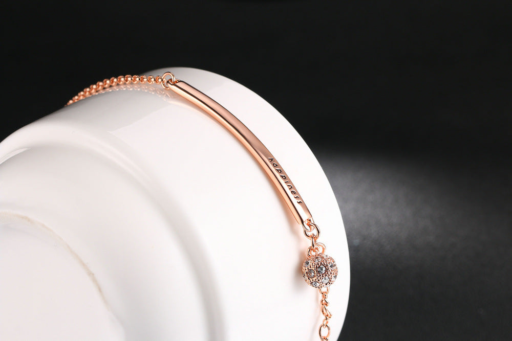 Rose Gold and Gold Ball Bracelet for Women